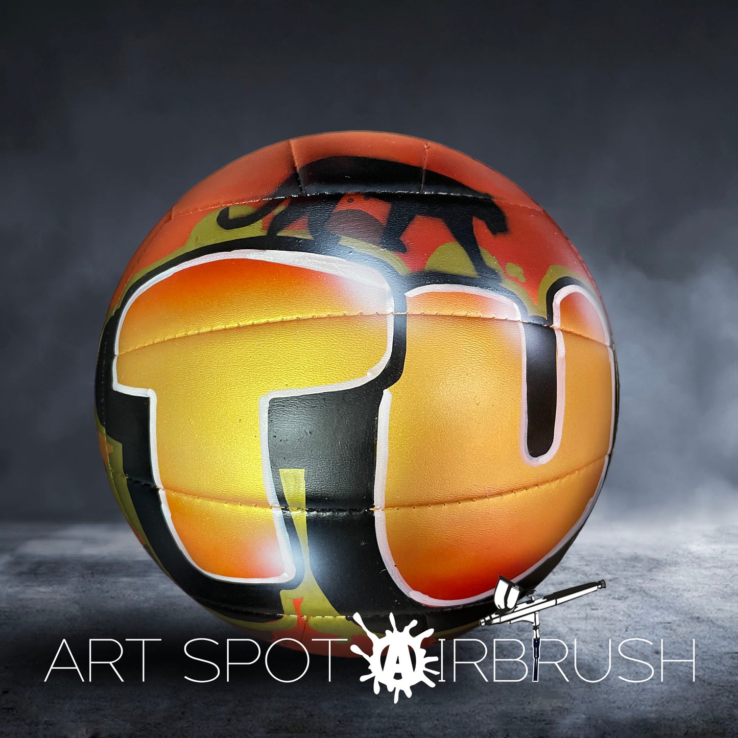 Volleyball with Small Silhouette Design