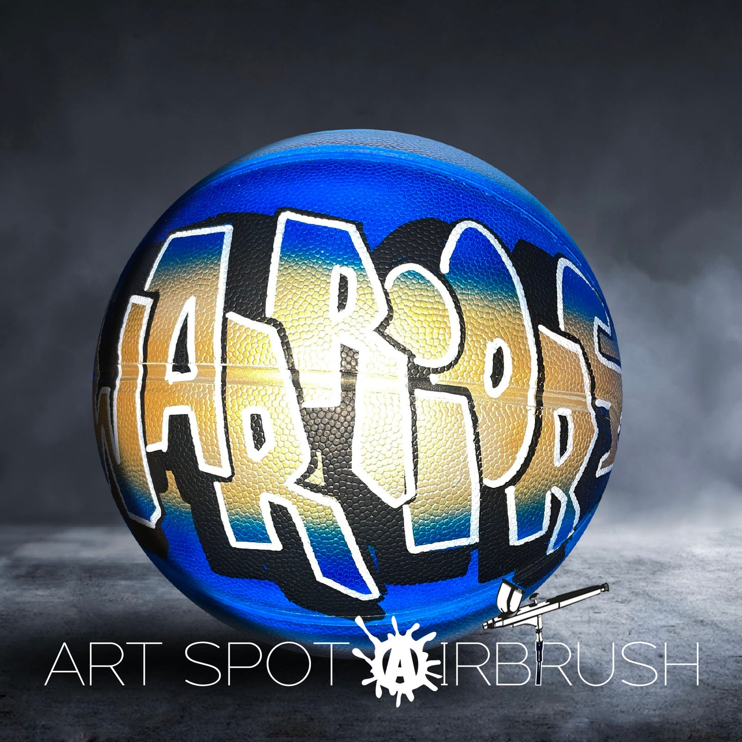 Personalized Basketball with Name in Graffiti
