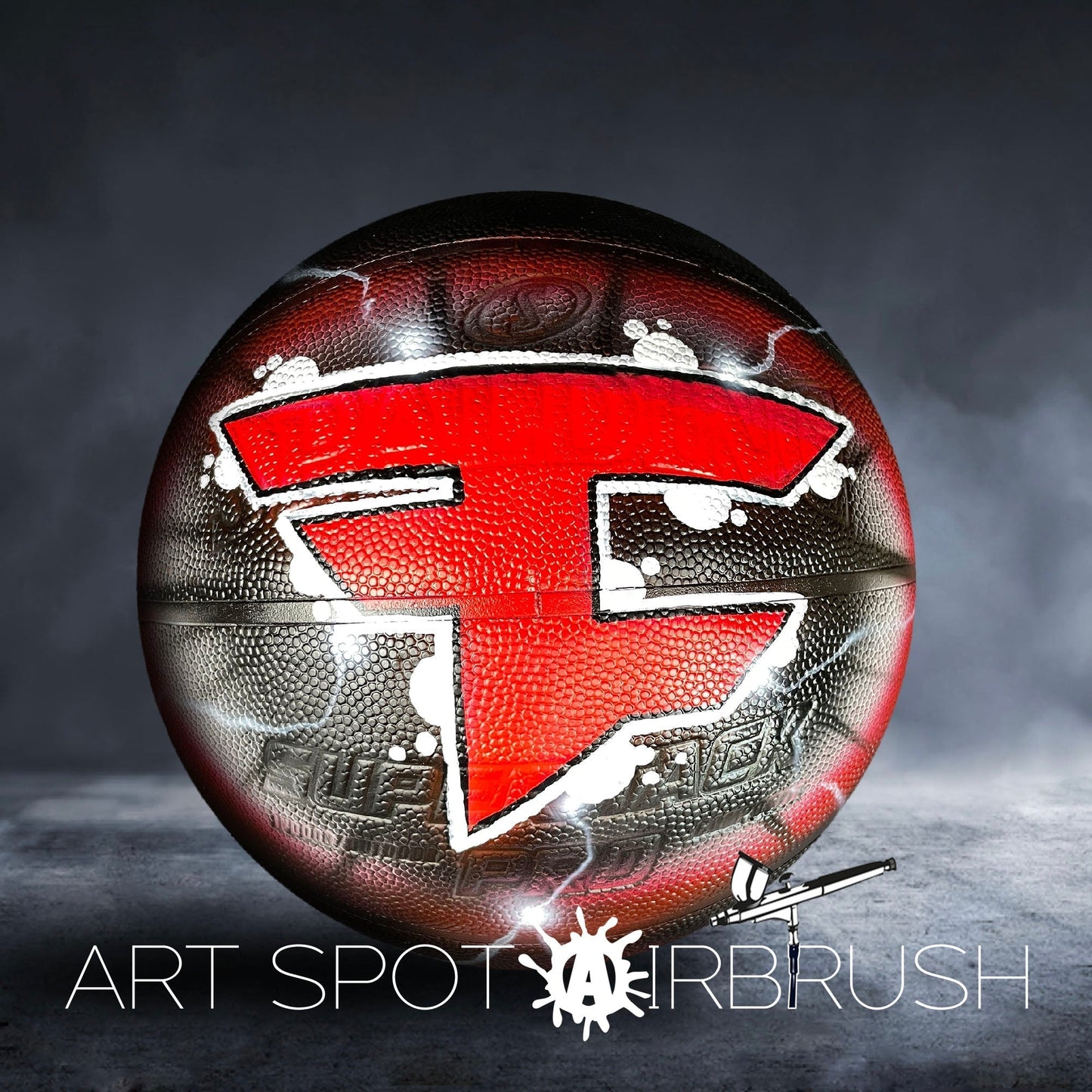 Hand Painted Basketball with Name Design