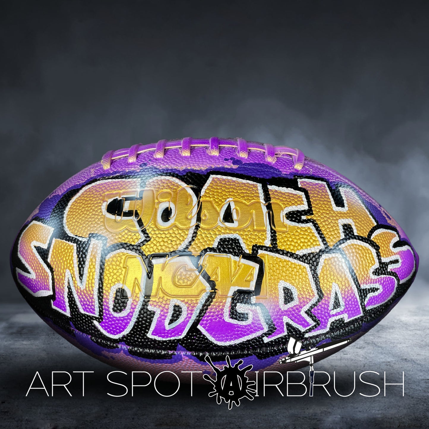Football Personalized with a Name in Graffiti Style