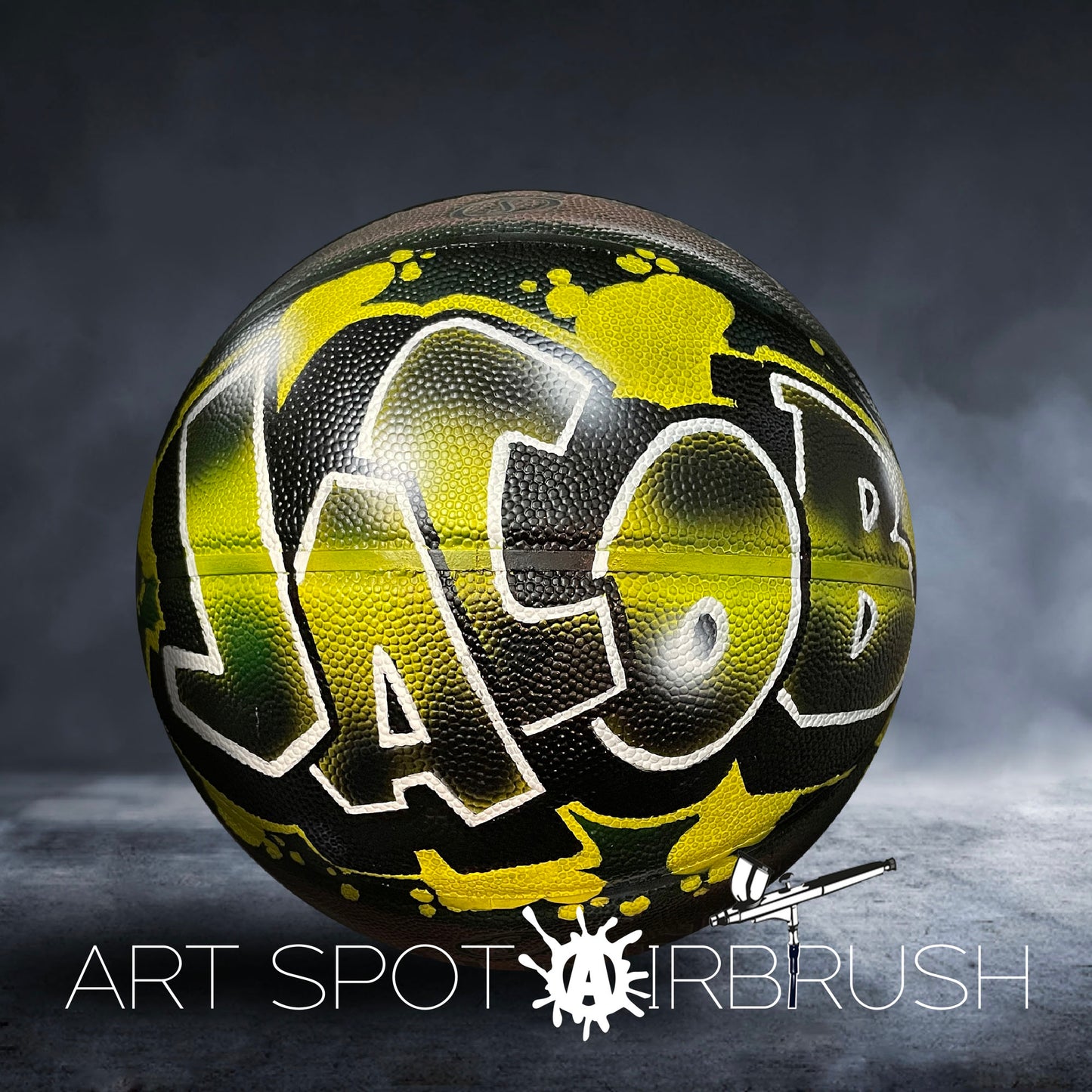 Personalized Basketball with Name in Graffiti