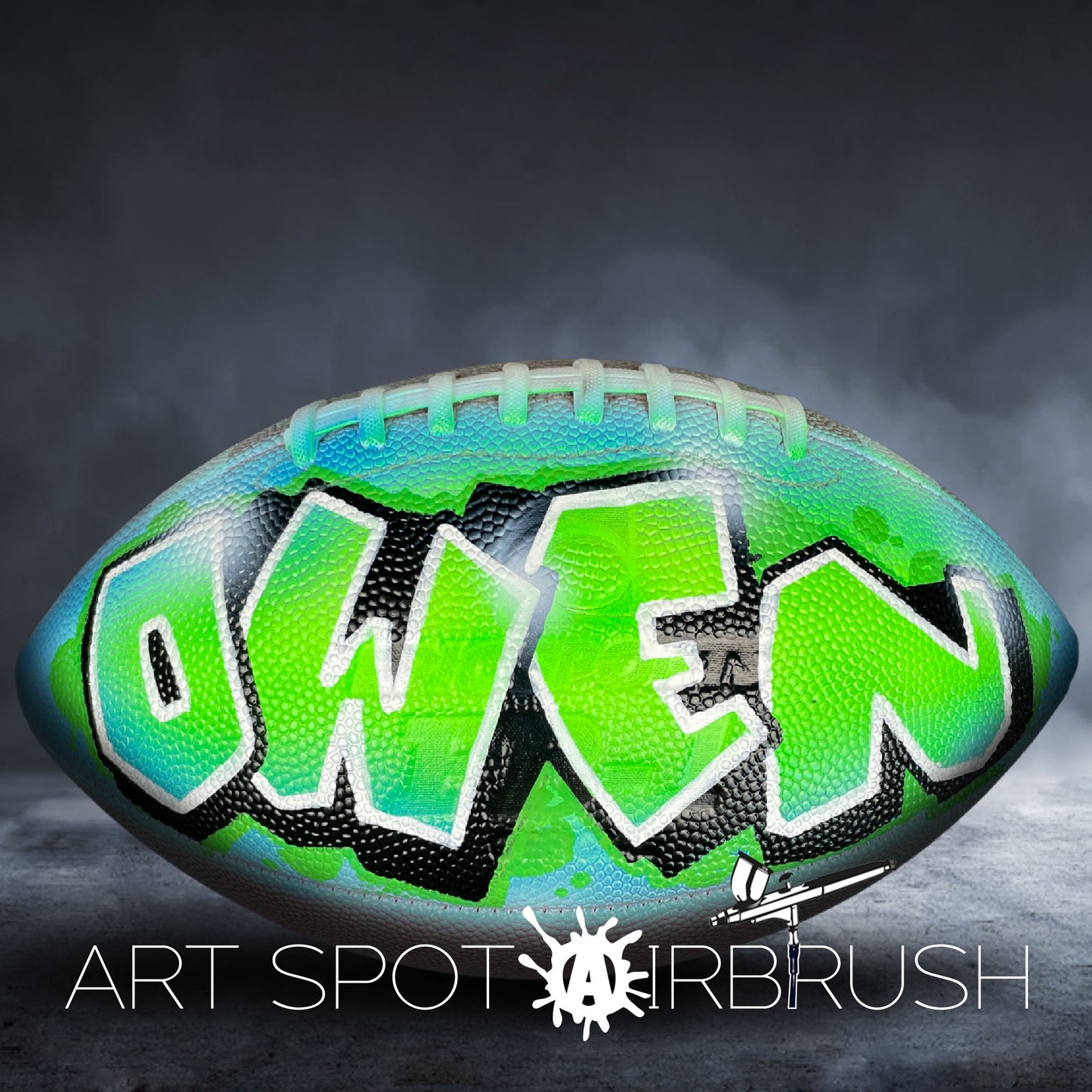 Football Personalized with a Name in Graffiti Style