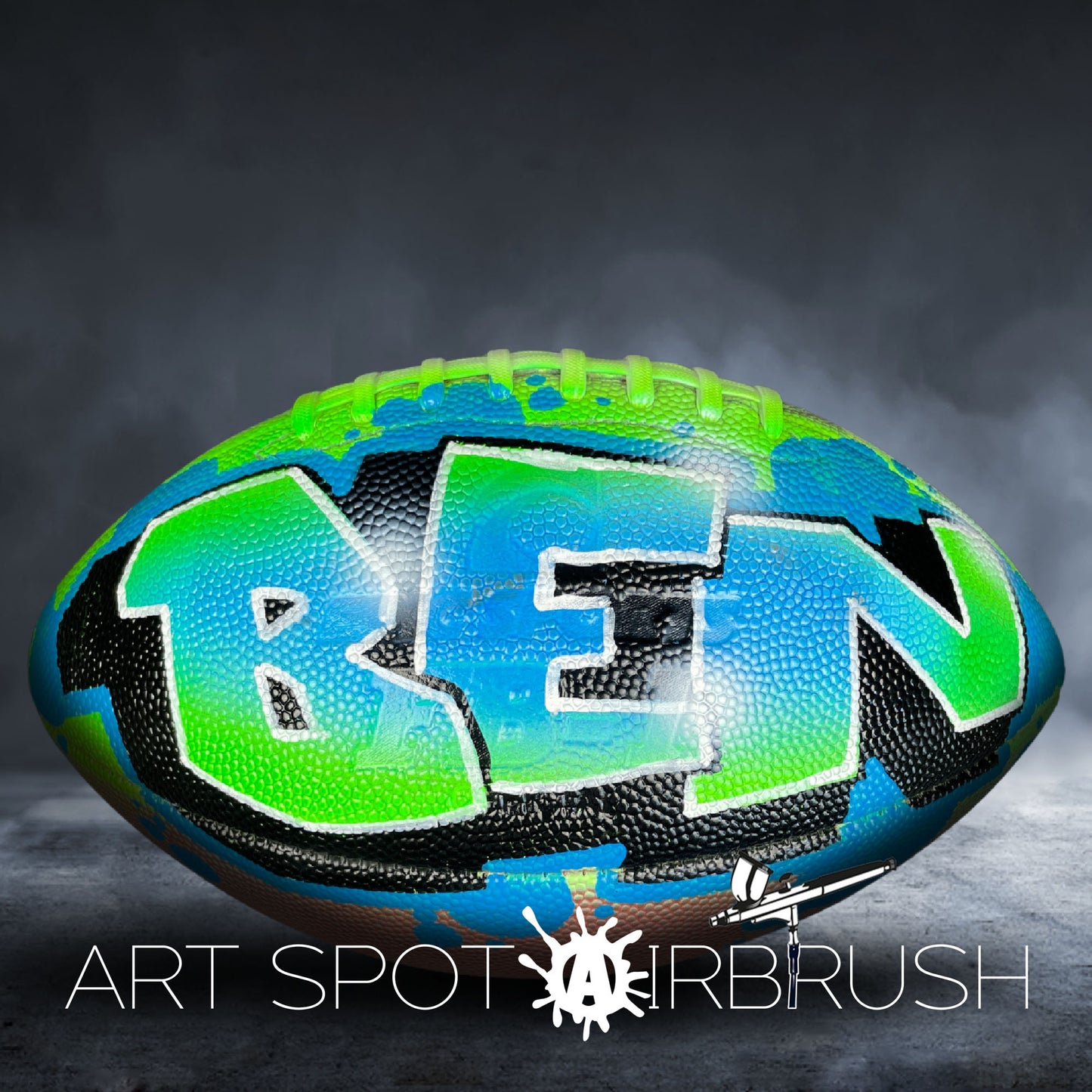 Football Customized with Name in Graffiti