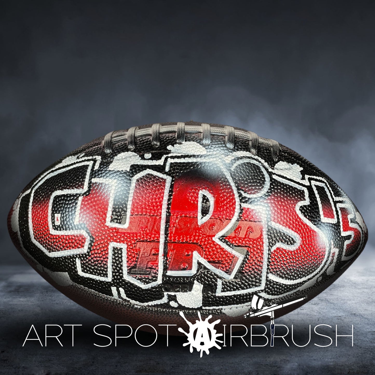 Football Personalized with a Name in Graffiti Style