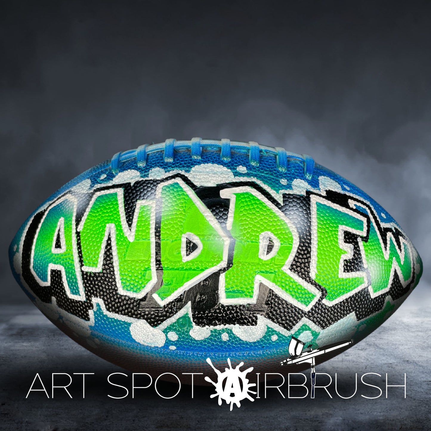Personalized Football with Name in Graffiti