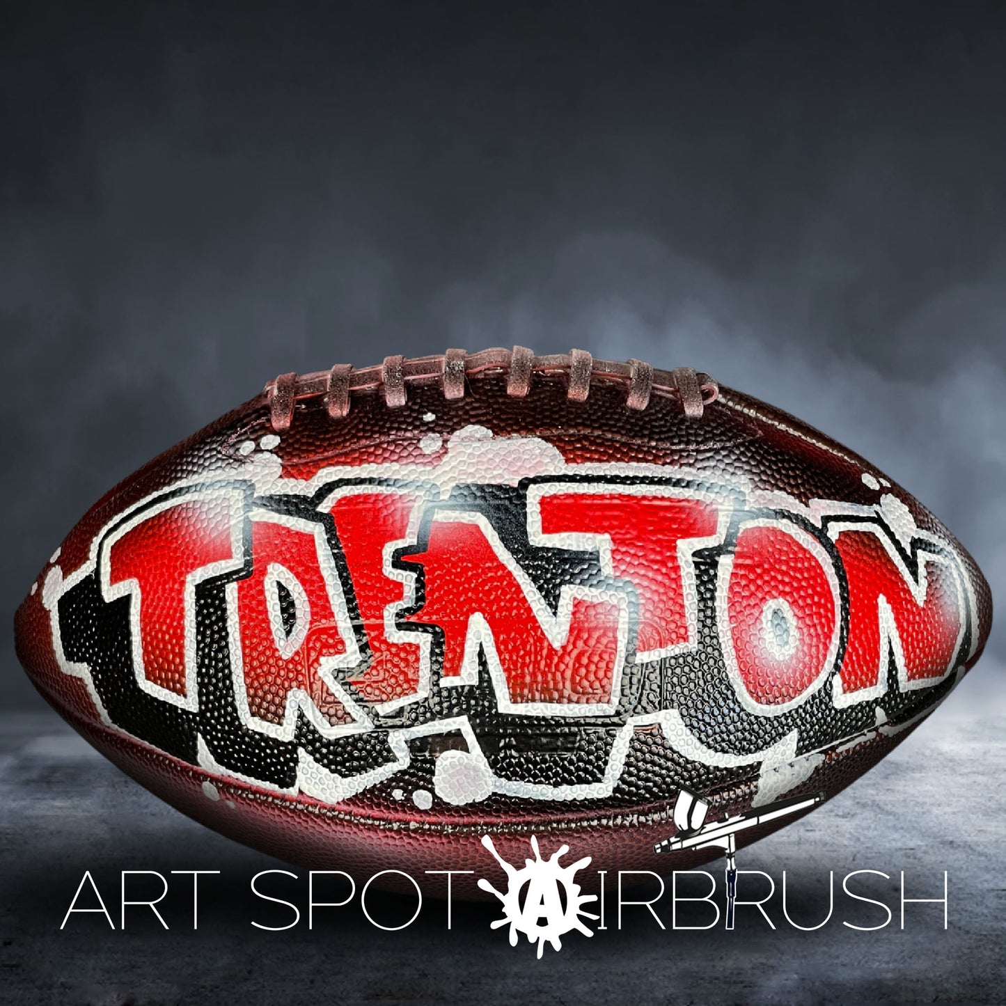 Personalized Football with Name in Graffiti