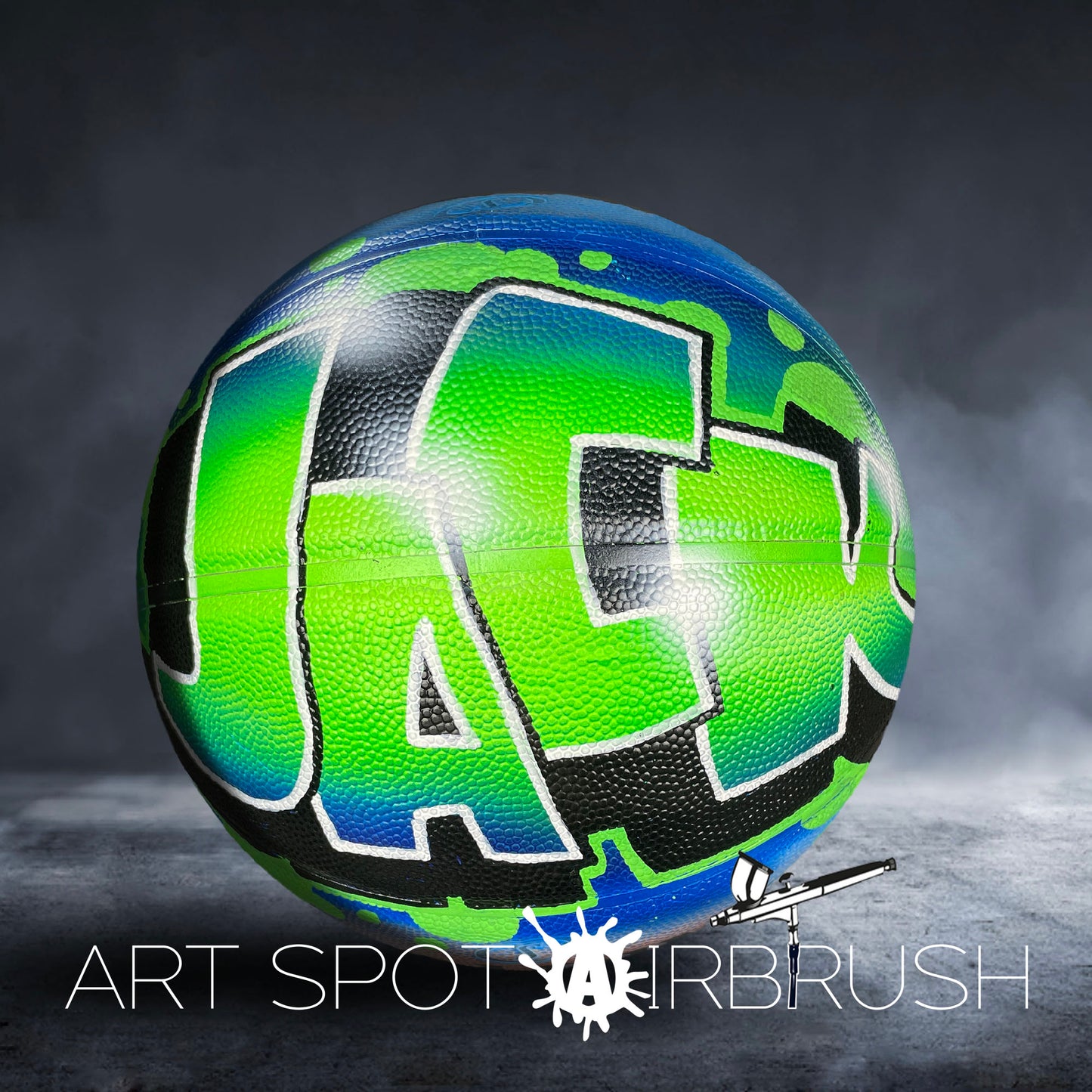 Personalized Basketball with Name in Graffiti