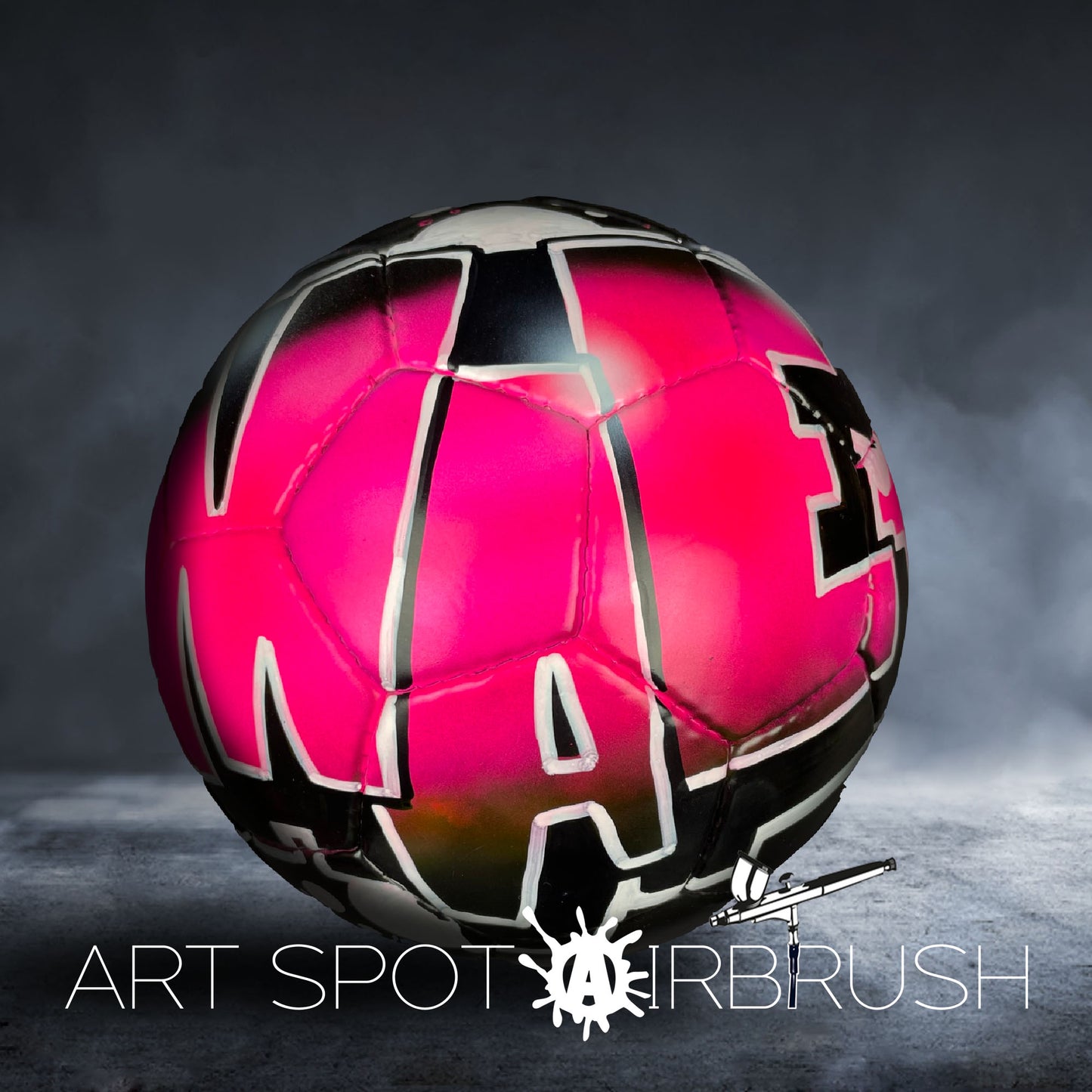 Personalized Soccer Ball with Name in Graffiti