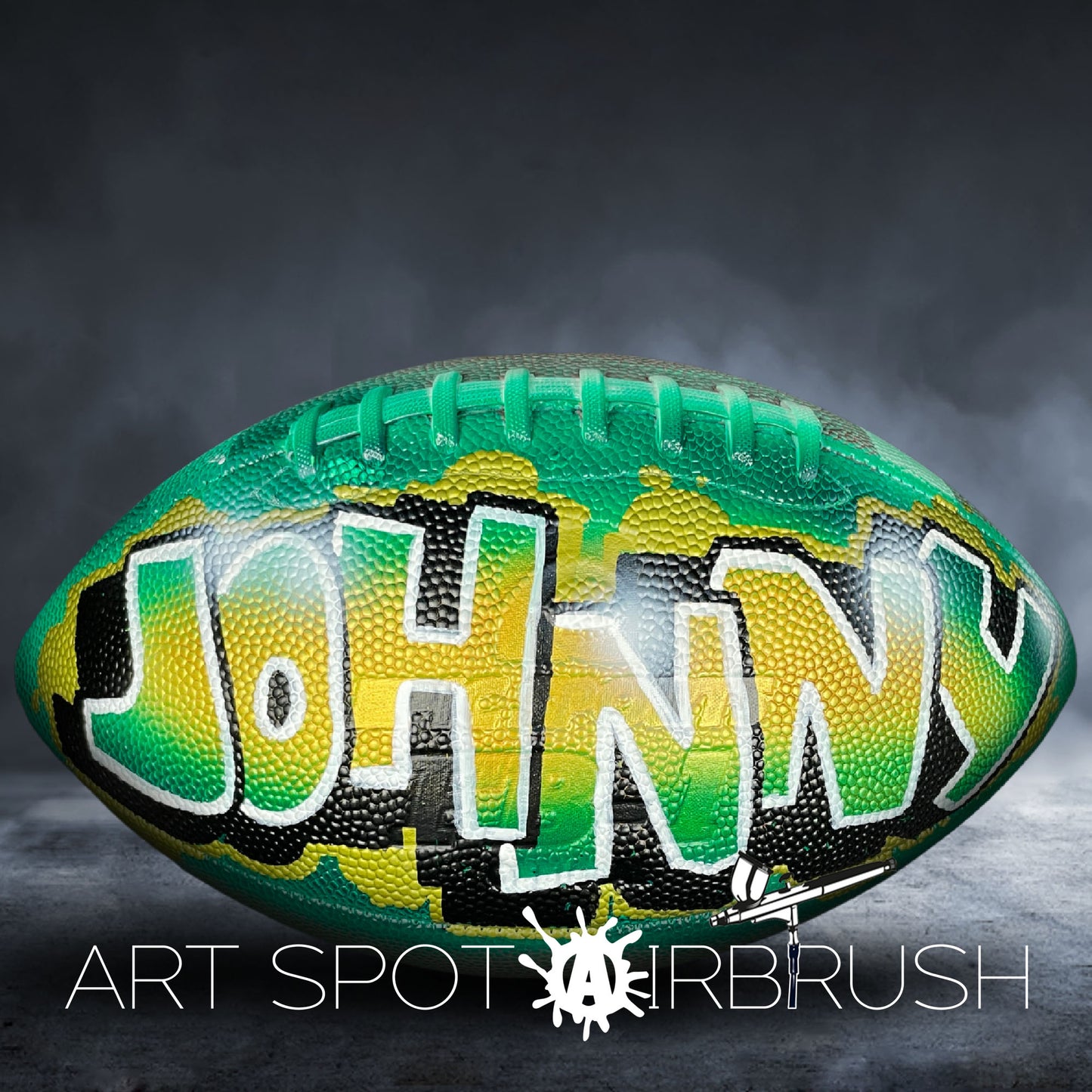 Football Personalized with a Name in Graffiti Style