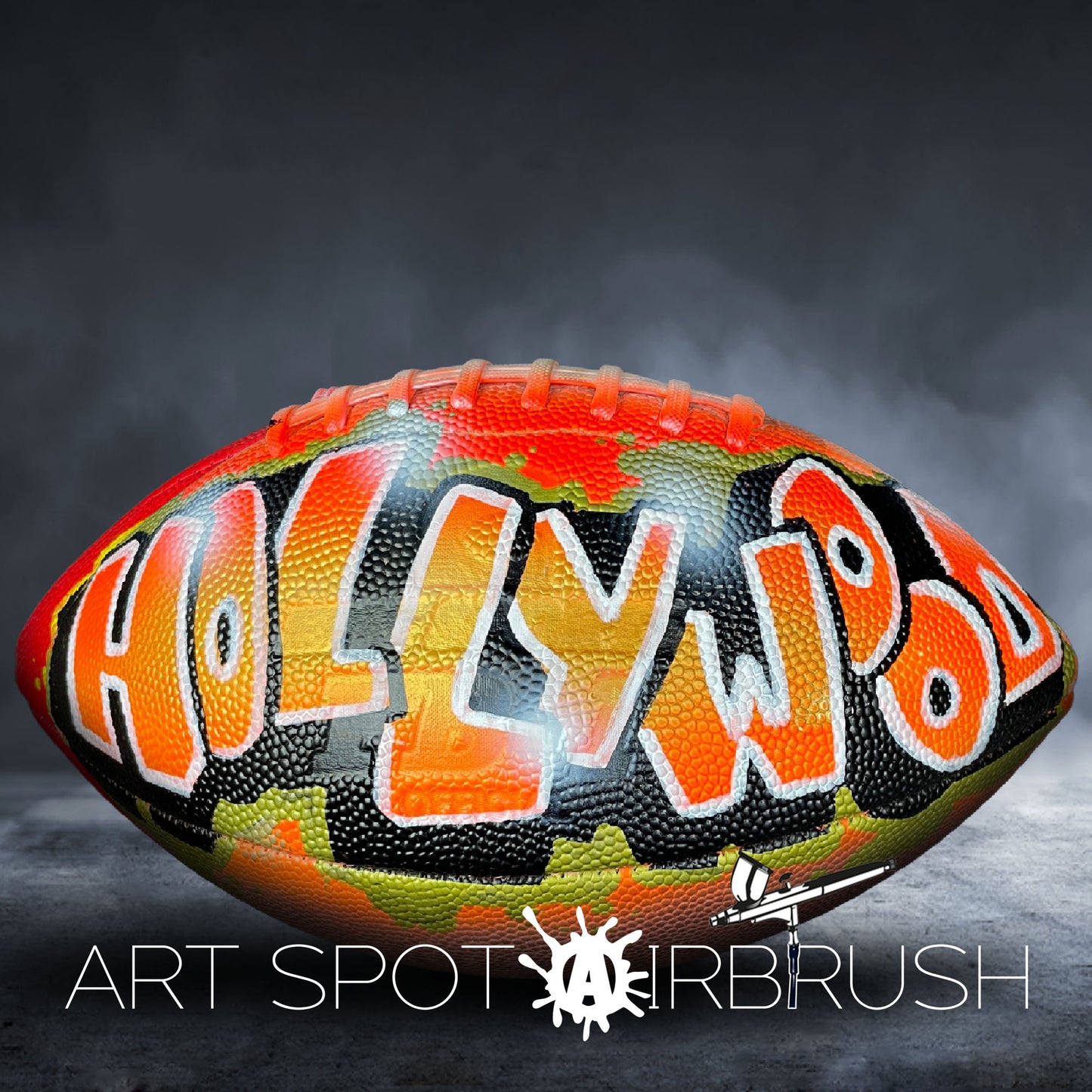 Custom Football with Name in Graffiti