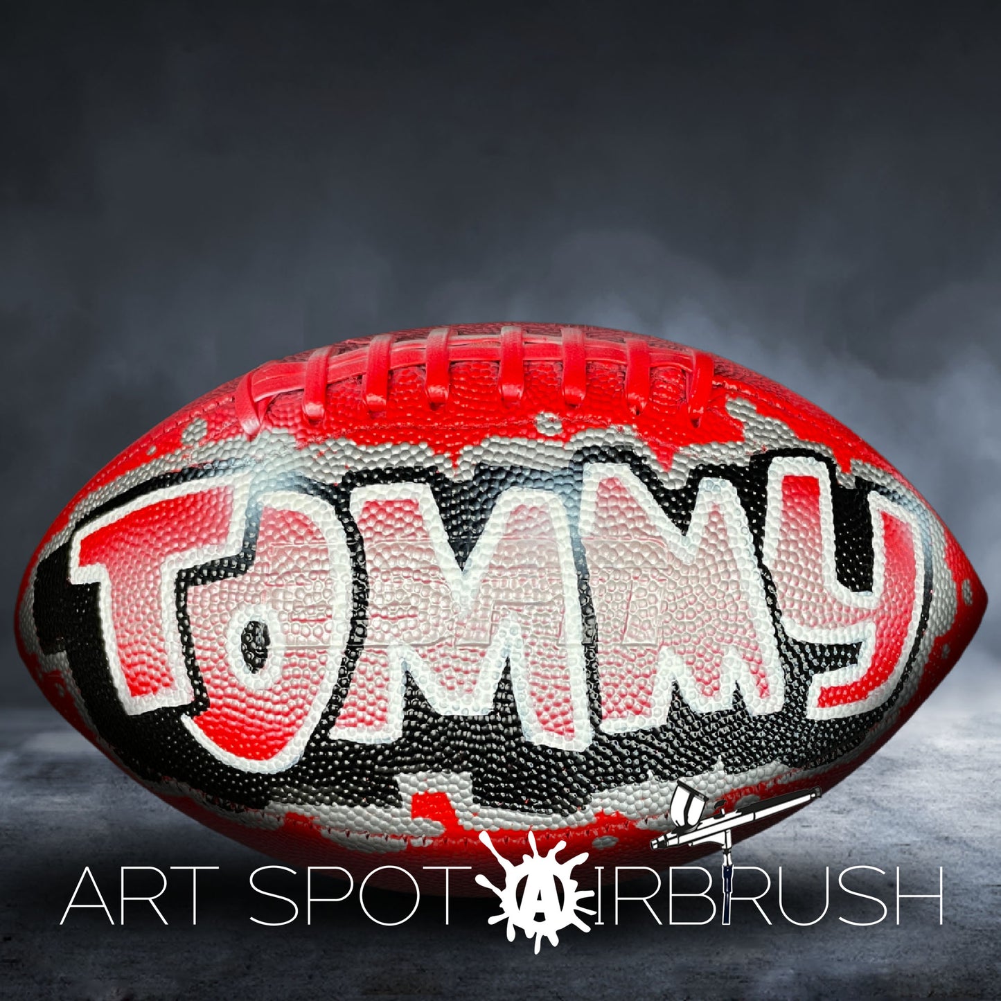 Personalized Football with Name in Graffiti