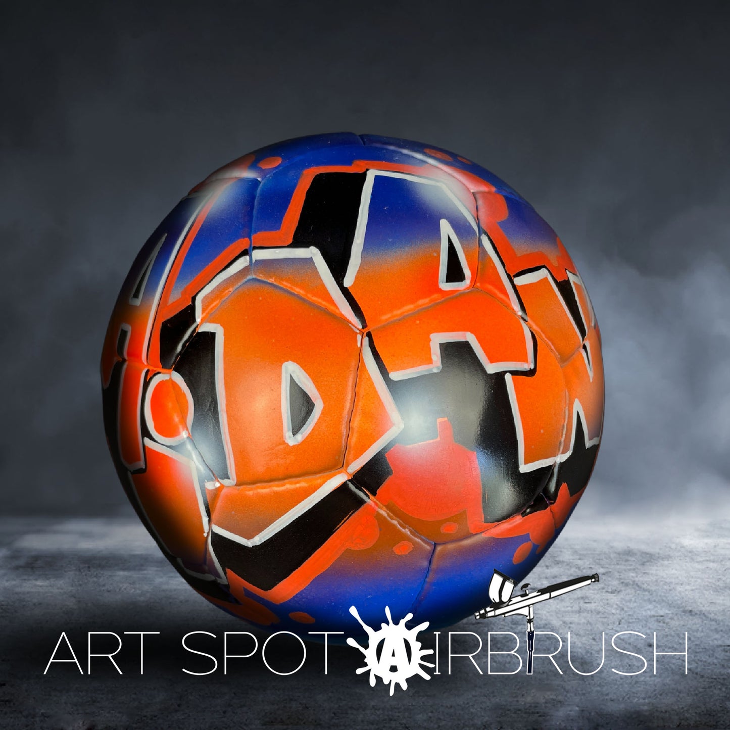 Personalized Soccer Ball with Name in Graffiti