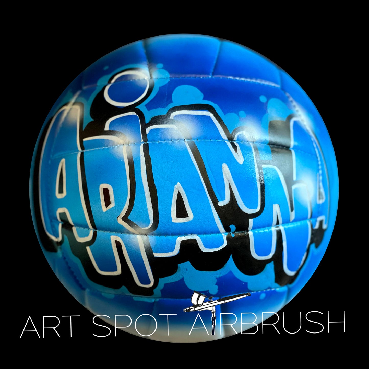 Volleyball with Custom Airbrush Graffiti