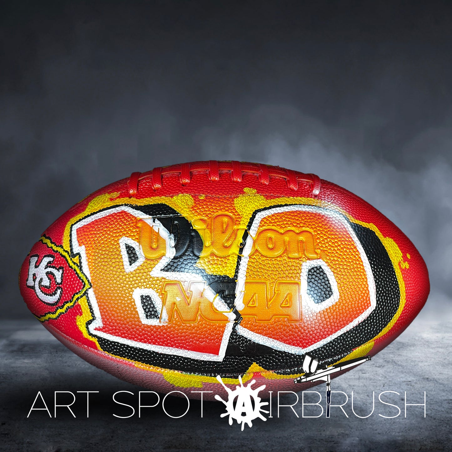 Personalized Football with Name in Graffiti