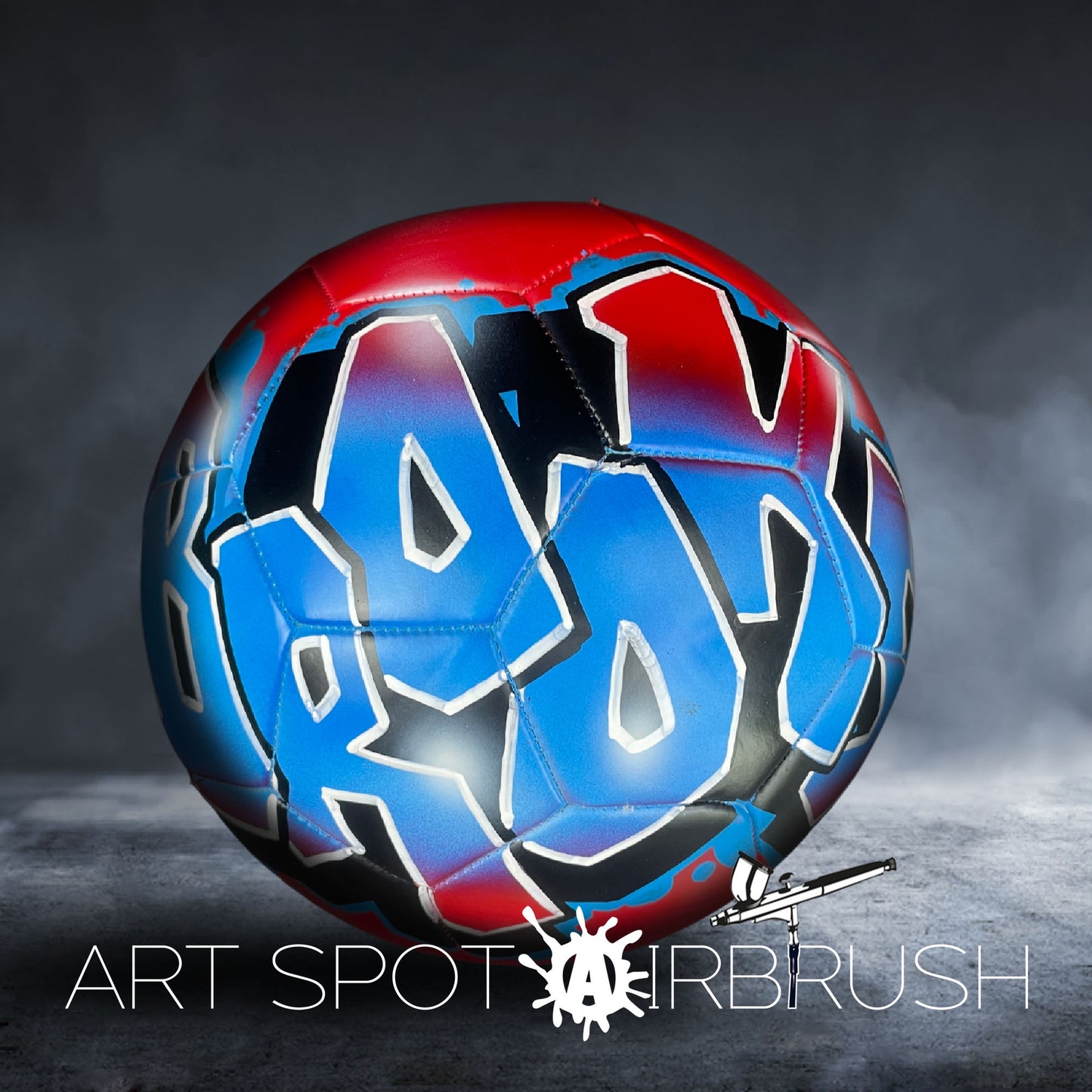 Personalized Soccer Ball with Name in Graffiti