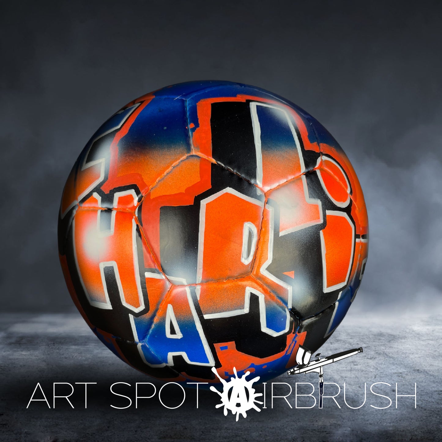 Personalized Soccer Ball with Custom Airbrush Name
