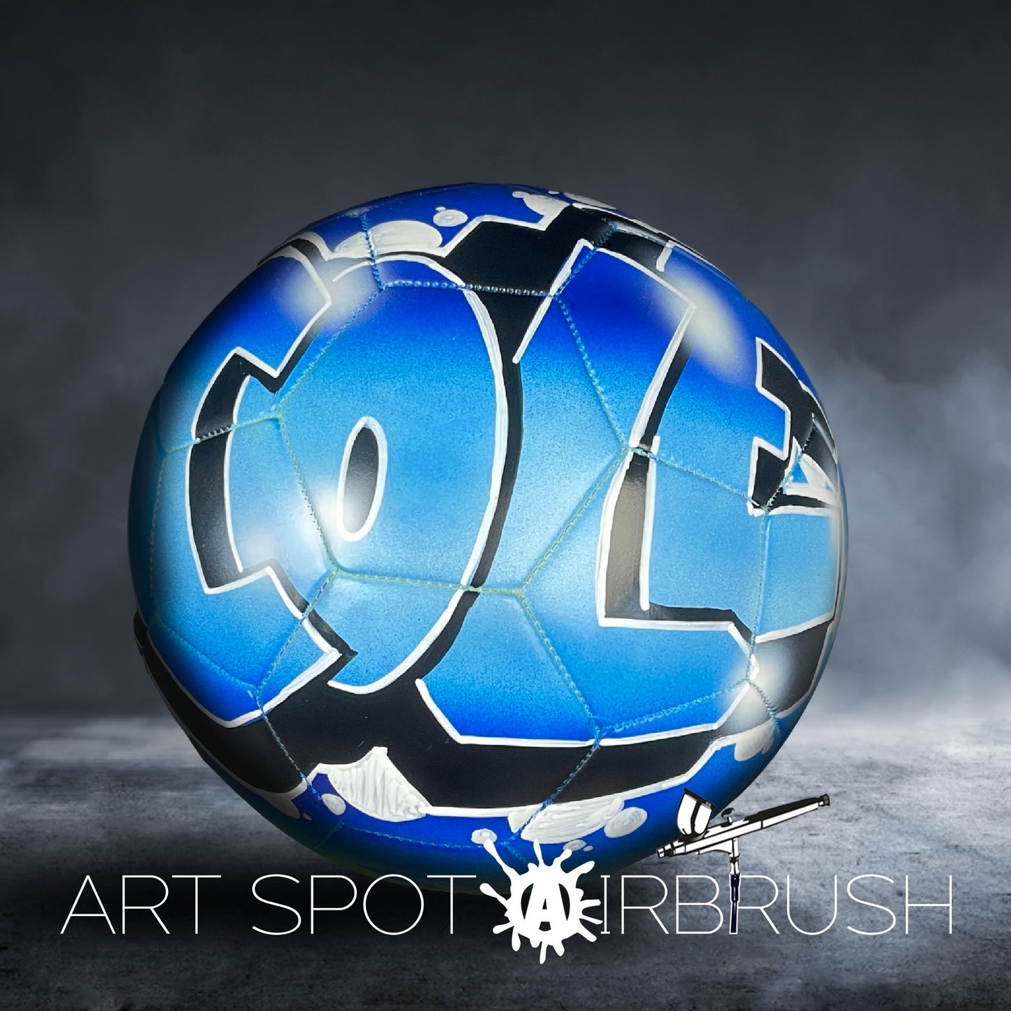 Personalized Soccer Ball with Name in Graffiti