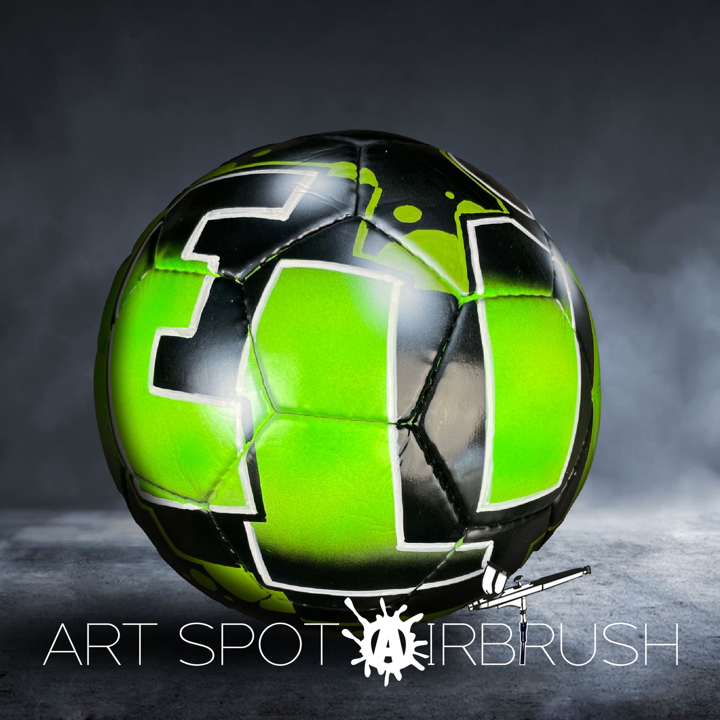Personalized Soccer Ball with Name in Graffiti