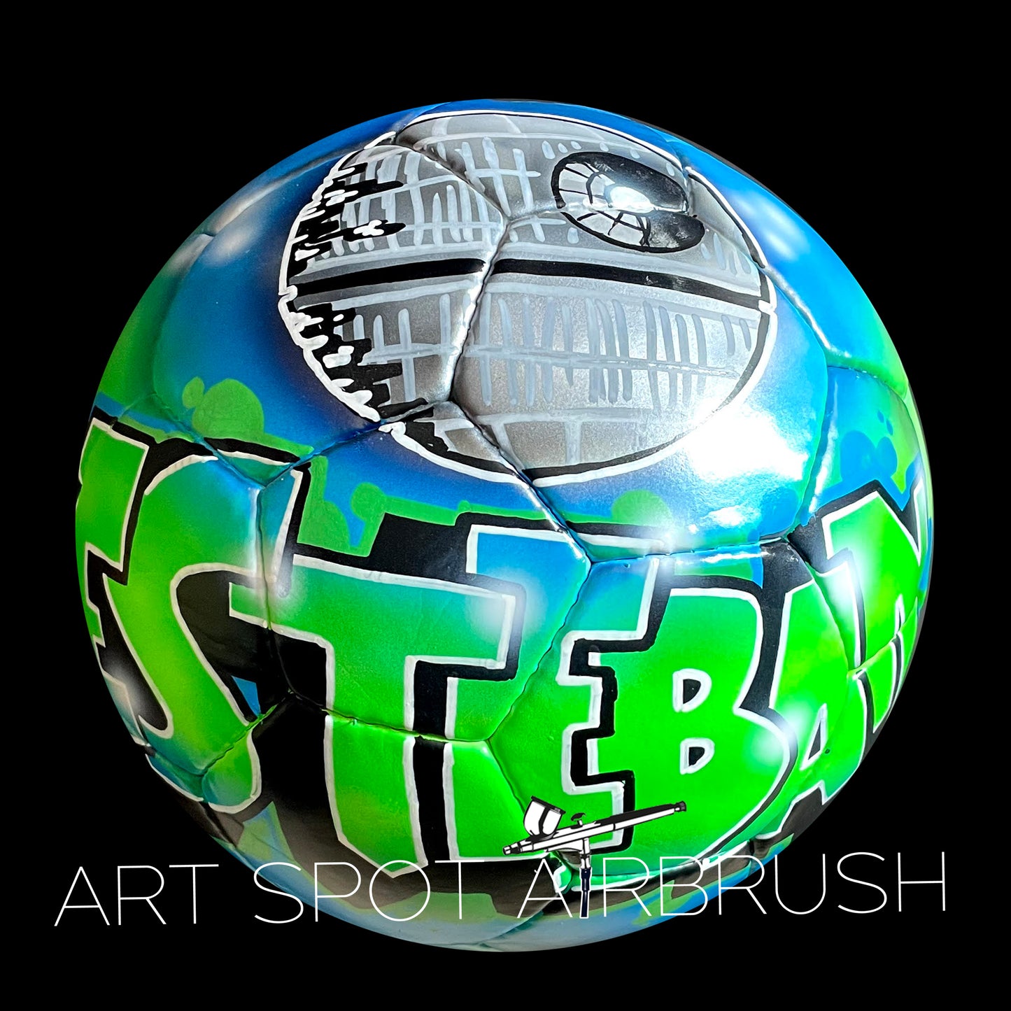 Personalized Soccer Ball with Custom Airbrush Name