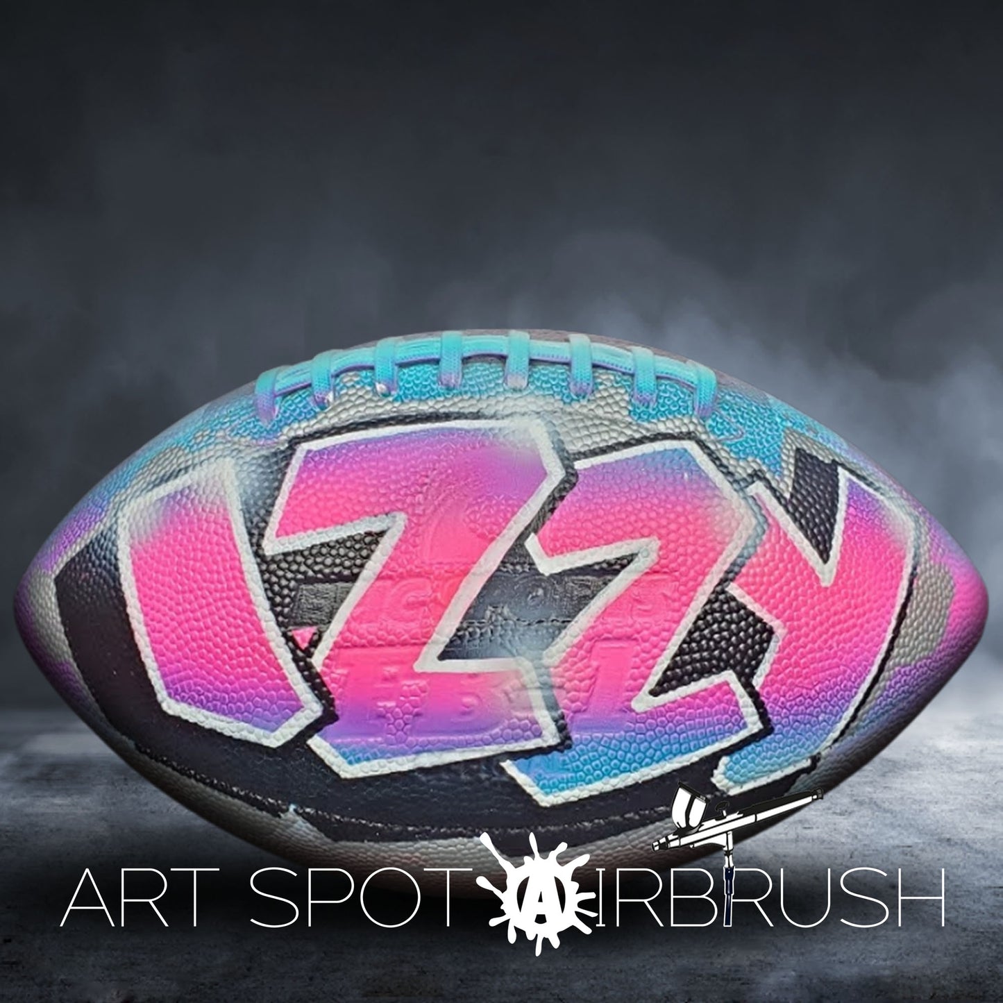 Custom Football with Name in Graffiti