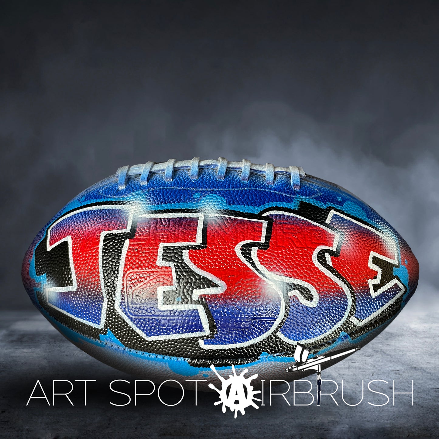 Custom Football with Name in Graffiti