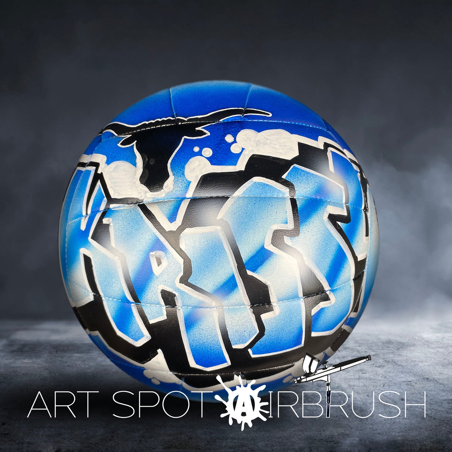 Volleyball with Small Silhouette Design