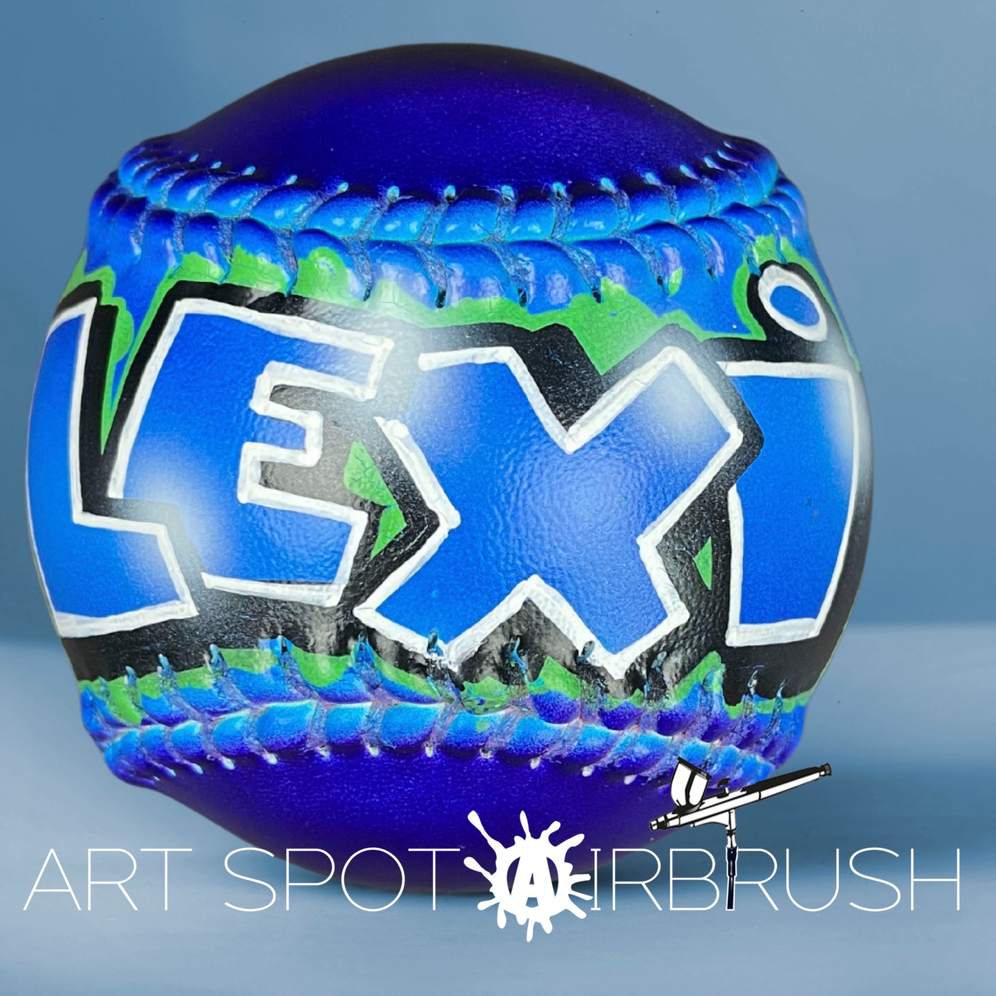 Personalized Softball with Name in Graffiti
