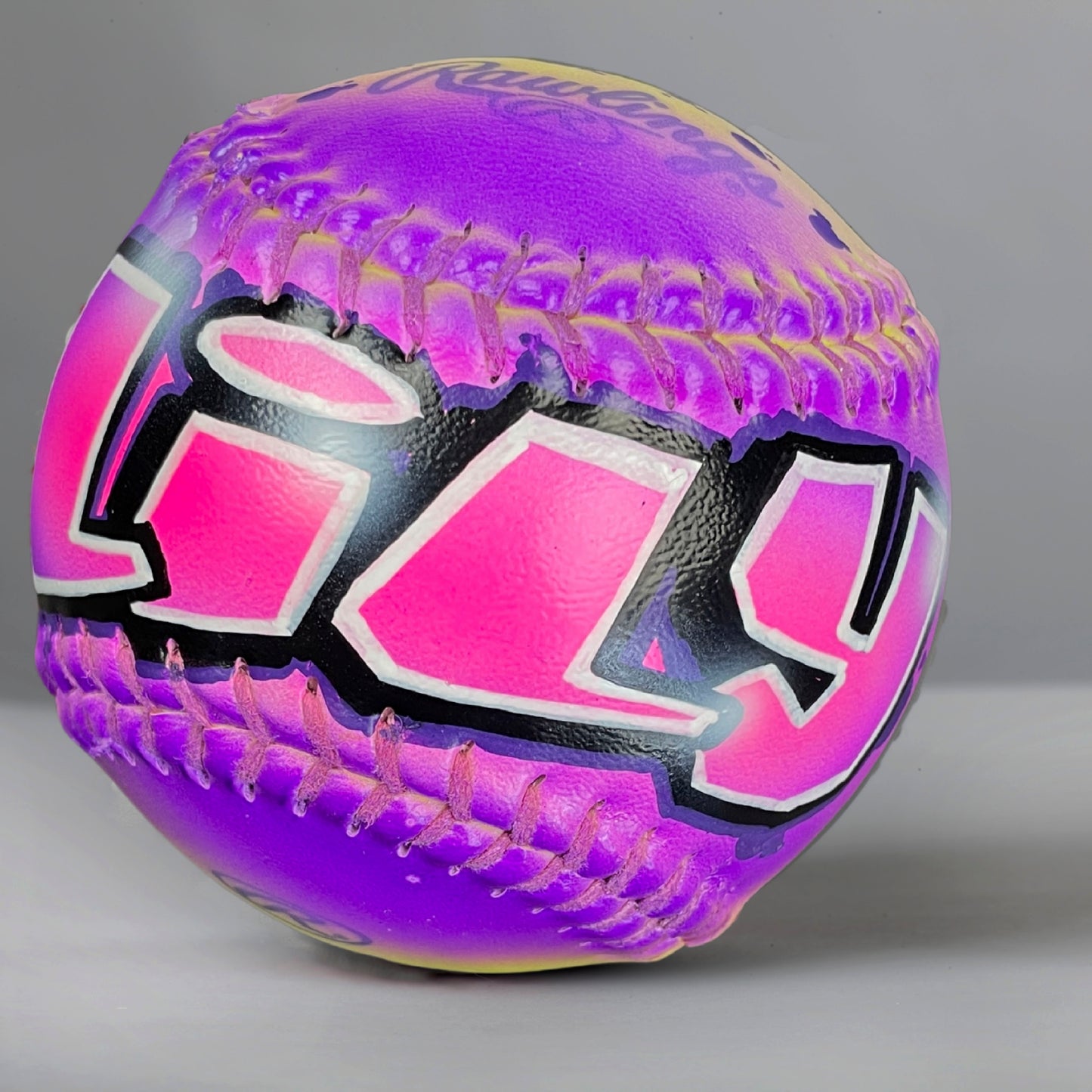 Personalized Softball with Name in Graffiti