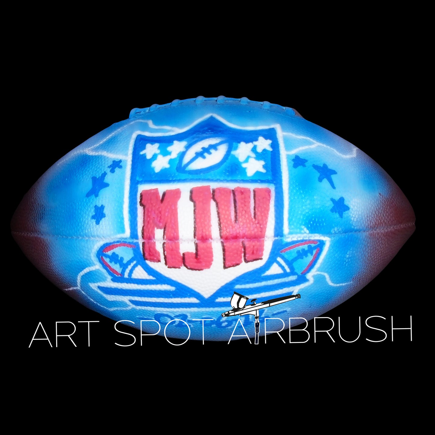 Custom Football with Name in Graffiti