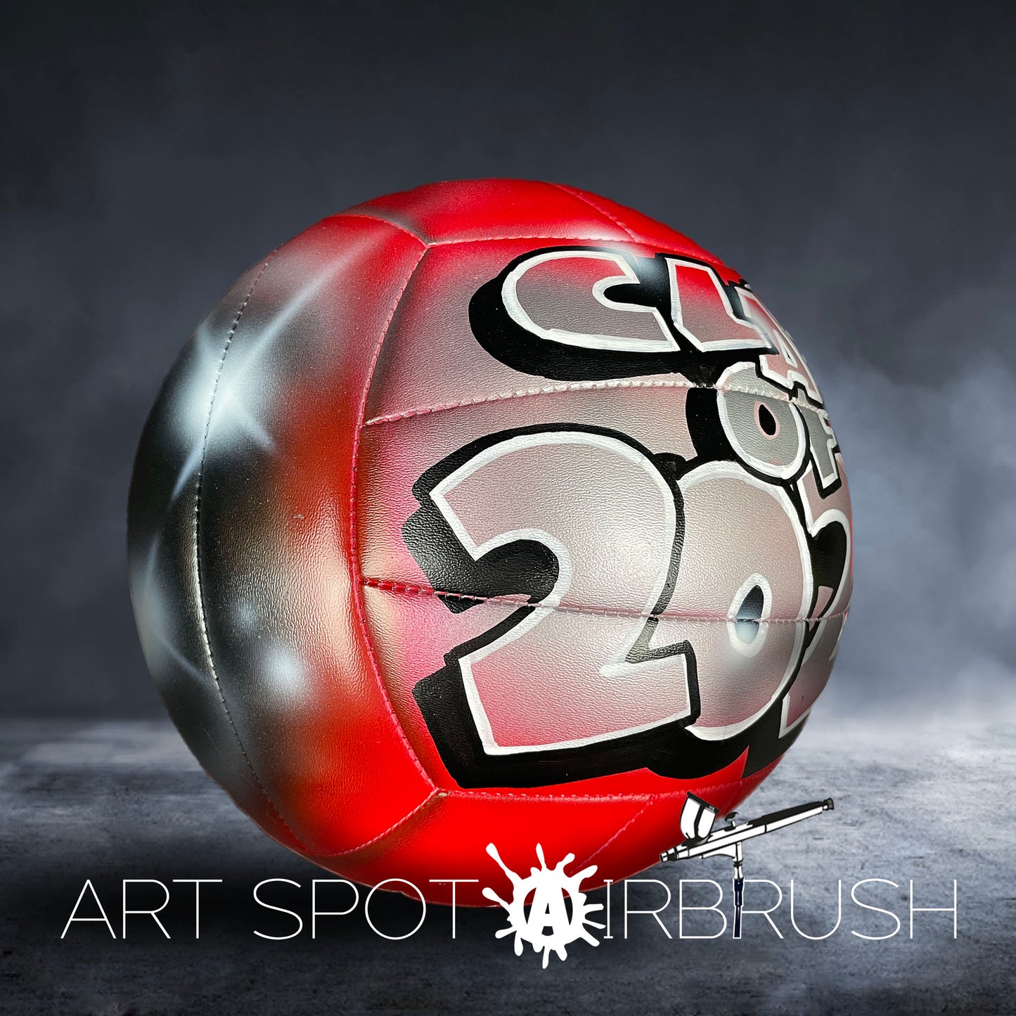 Volleyball with Custom Airbrush Graffiti