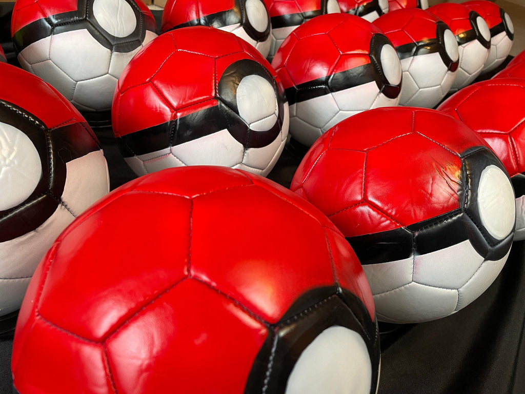 Custom Pokemon Soccer Ball, Hand-Painted Pokeball Design, Gift