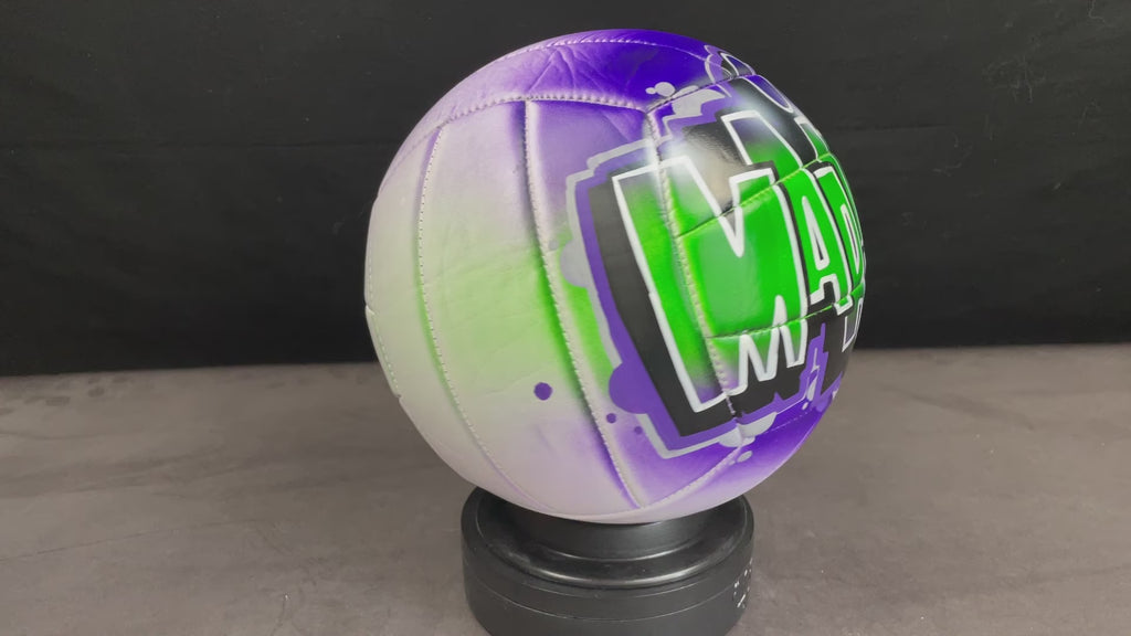 Custom Airbrush Volleyball, Personalized Graffiti Name Art Gift