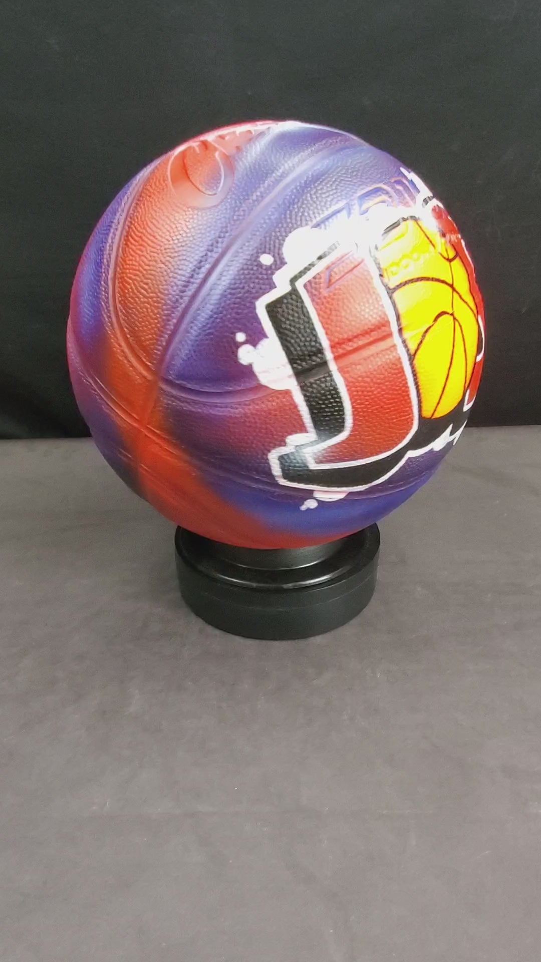 Personalized Basketball: Graffiti Airbrush Art - Team Colors