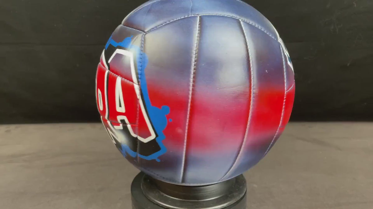 Custom Airbrush Volleyball, Personalized Graffiti Name Art Gift