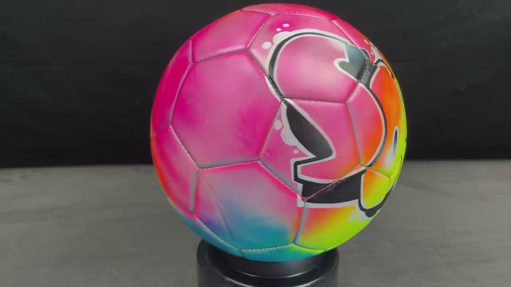 Personalized Soccer Ball With Name, Tie Dye Airbrush Gift Keepsake