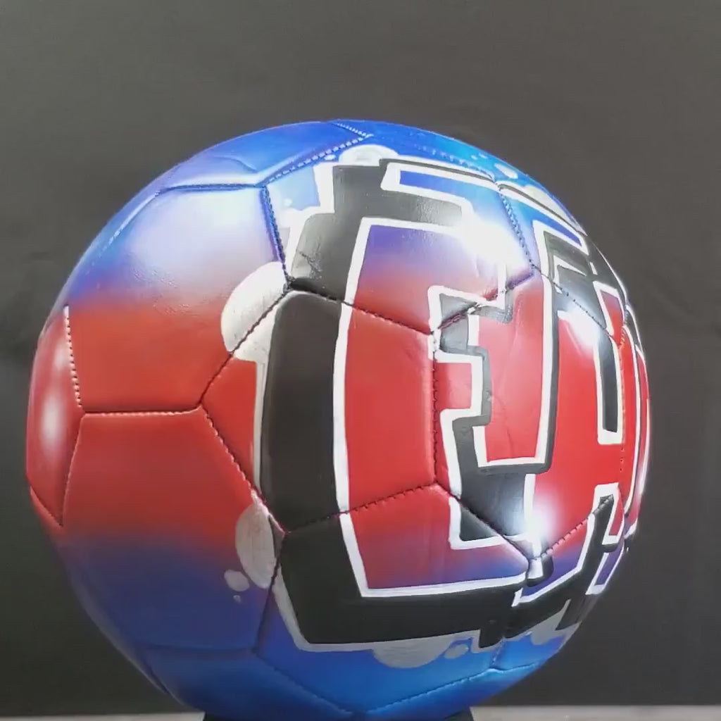Custom Soccer Ball, Player Name Gift | Team Keepsake - Hand Painted Graffiti Artwork