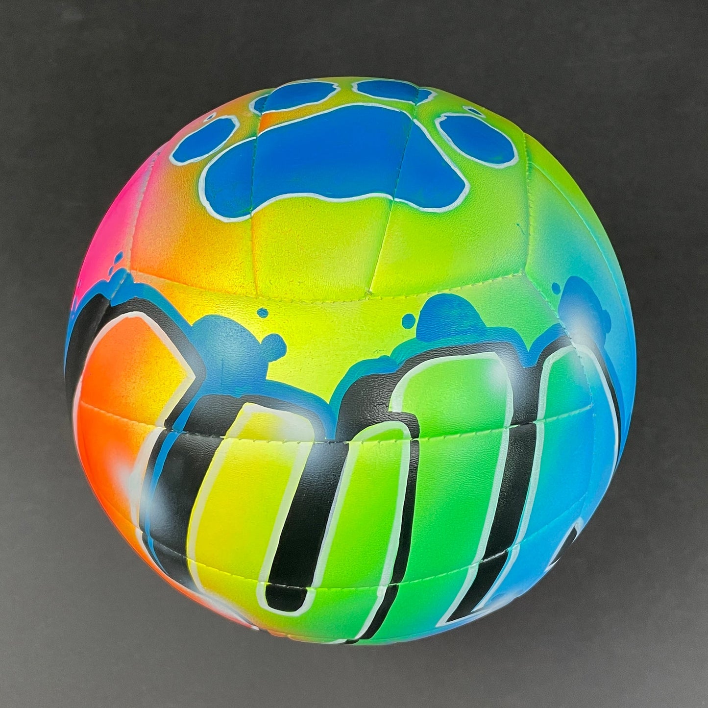 Volleyball with Custom Airbrush Graffiti