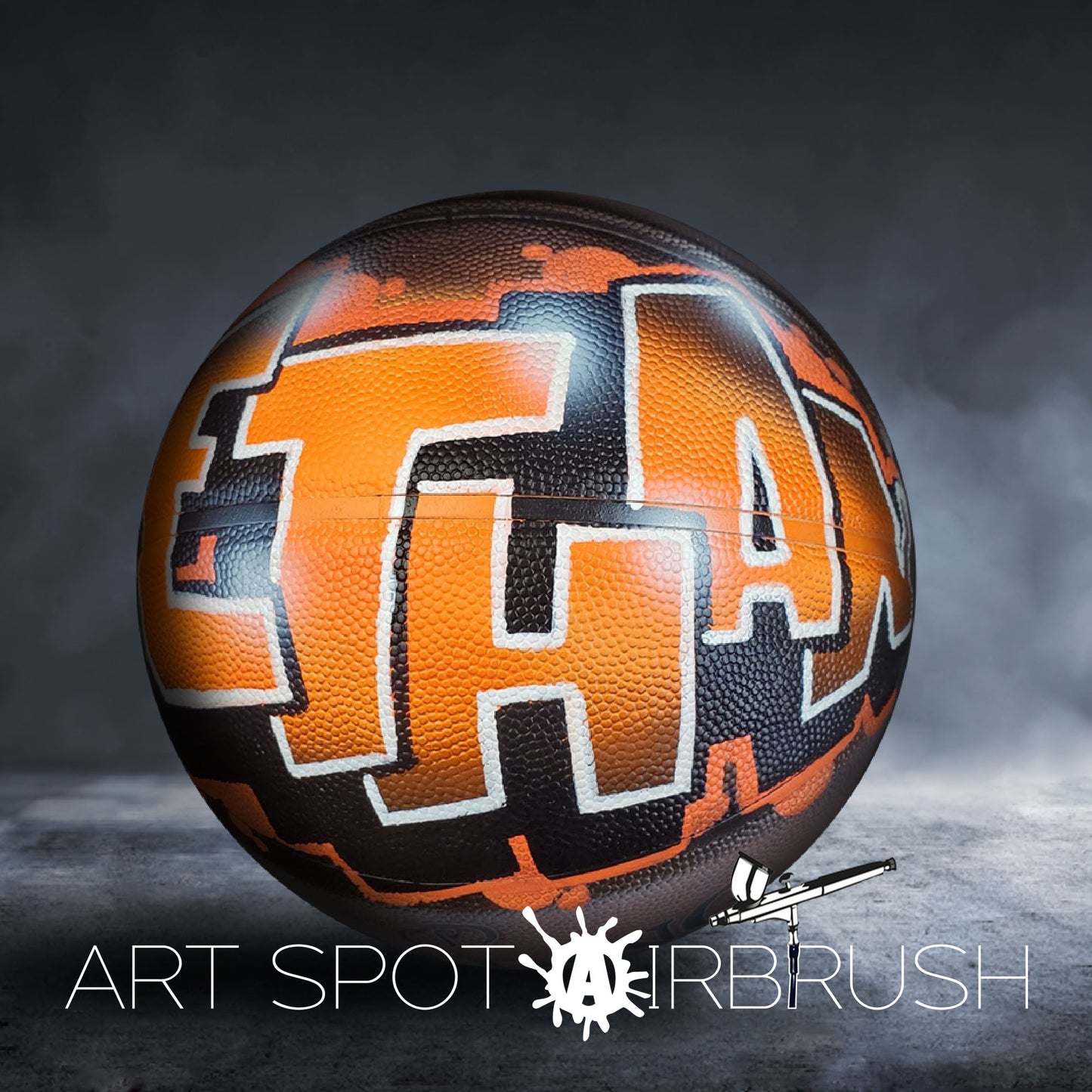 Personalized Basketball with Name in Graffiti