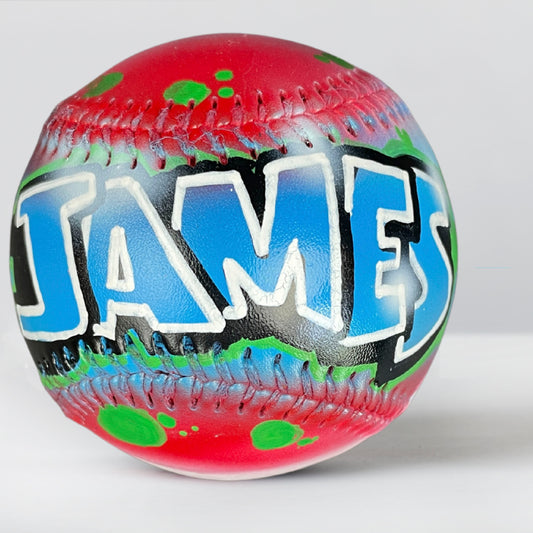 Personalized Baseball with Name in Graffiti